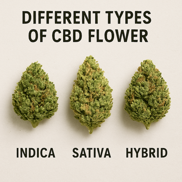 Tipos de flores de CBD: Indica, Sativa, Híbrida